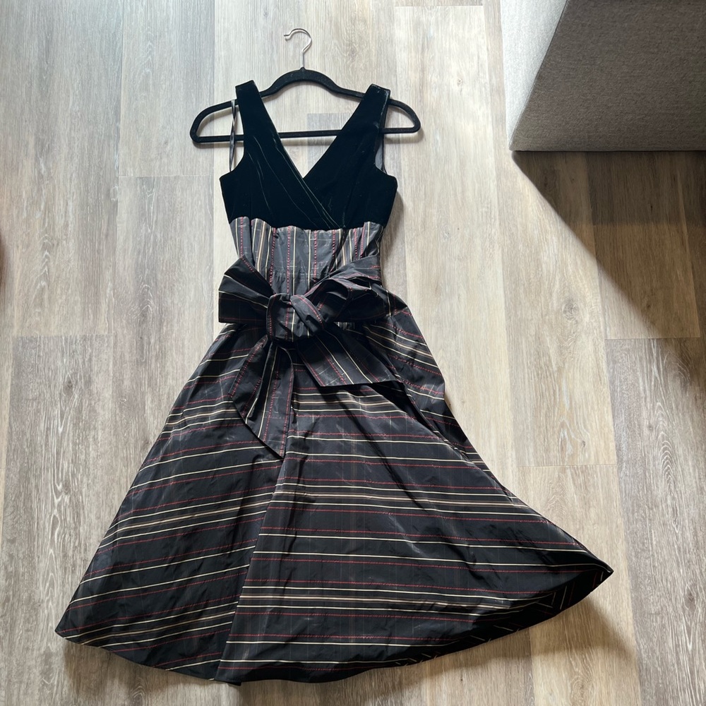 BCBC Velvet Dress with Taffeta skirt